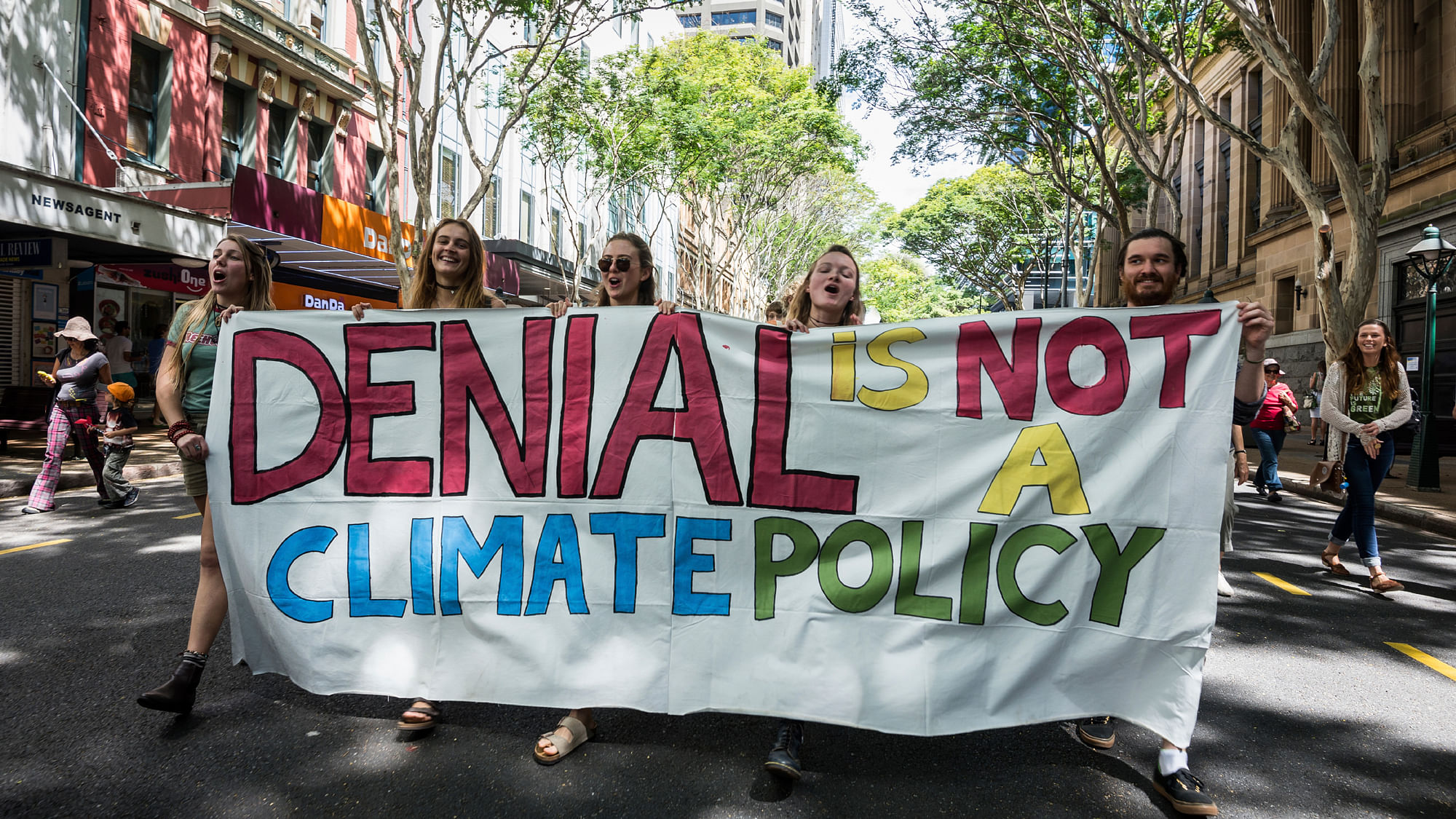 University students demonstrate during the People’s climate March in Brisbane, Australia in March 2014. (Photo: iStockphoto)