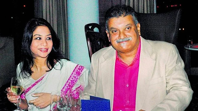Indrani (left) and Peter Mukerjea (Photo altered by The Quint)