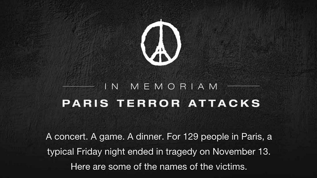 Media houses present the name of the November 13 terror Paris attack victims.