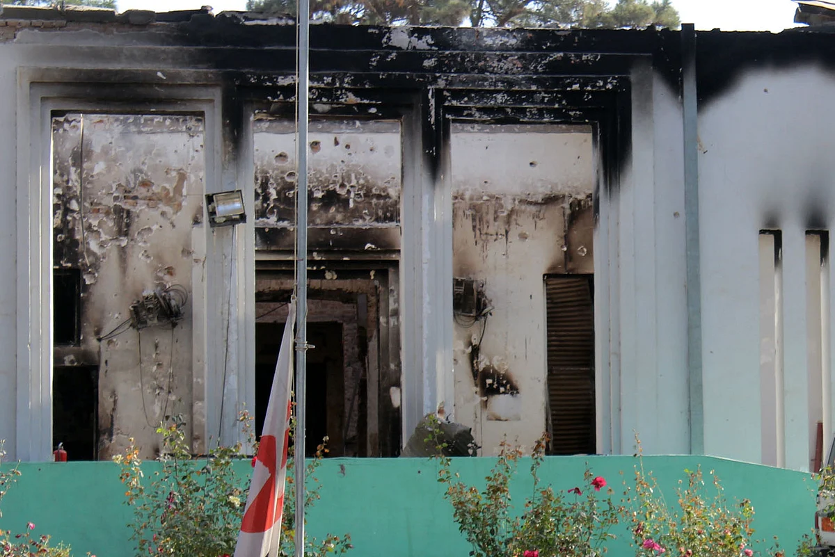 In this Oct. 14, 2015 file photo, the charred remains of the Doctors Without Borders hospital is seen after being hit by a U.S. airstrike in Kunduz, Afghanistan. (Photo: AP)