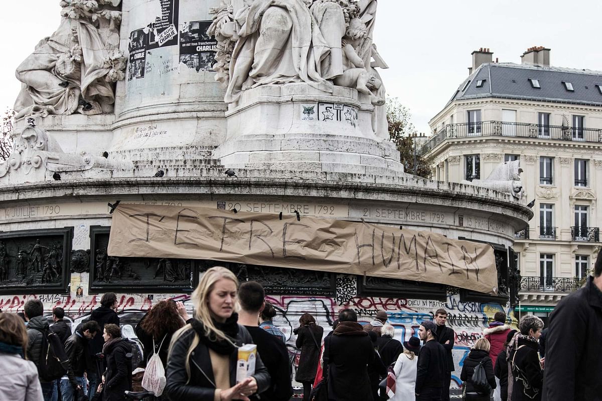Despite empty streets and an air of mourning, Paris stays strong.