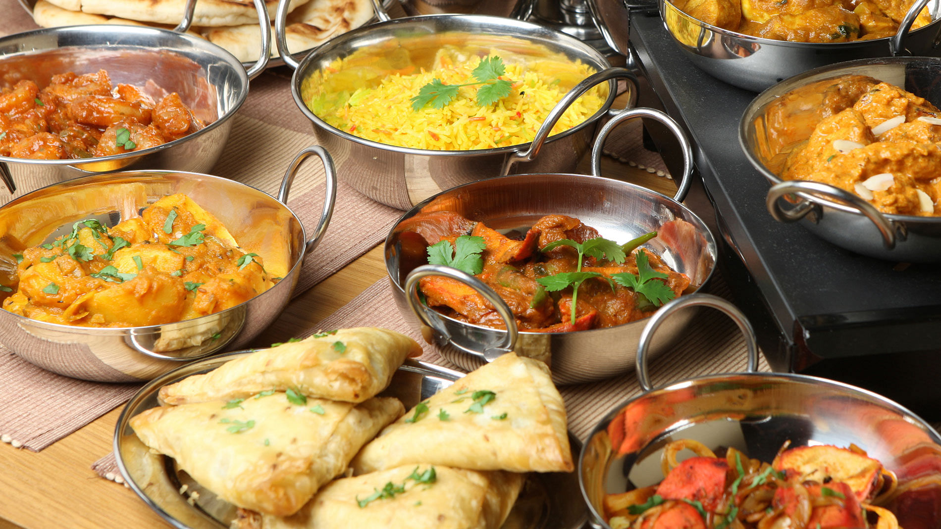 A typical Indian food platter. (Source: iStockphoto)