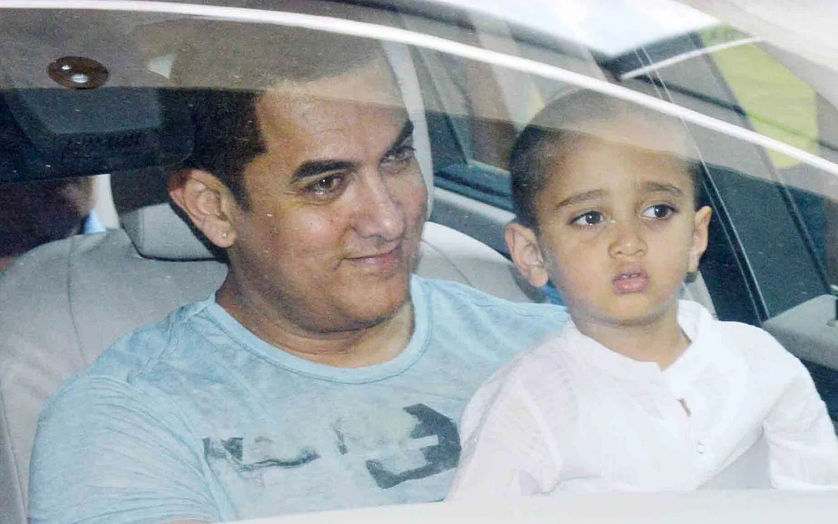 Aamir Khan seen leaving with son Azad. (Photo: PTI)