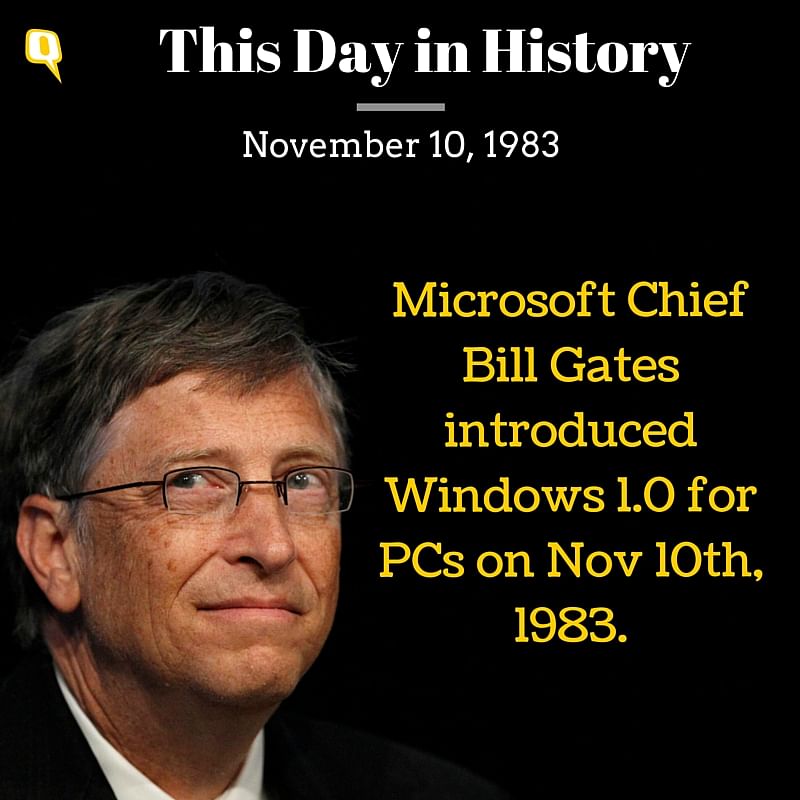 Windows 1.0 for PCs was introduced this day, 32 years ago.