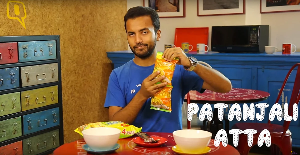 A packet of Patanjali atta noodles. (Photo: The Quint)