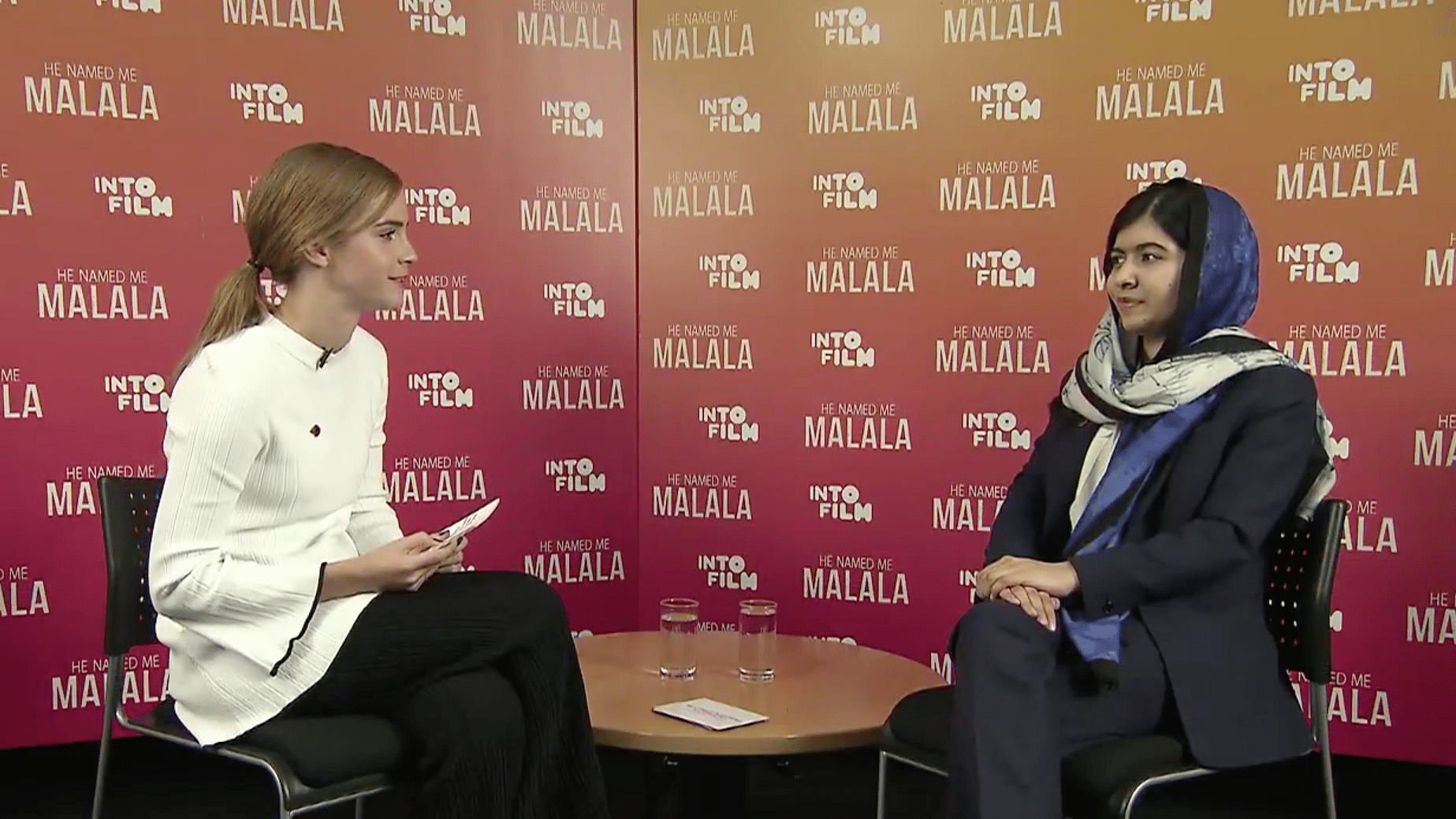 Hollywood actress Emma Watson speaks to youth icon Malala Yousafzai (Photo: Facebook/Emma Watson)