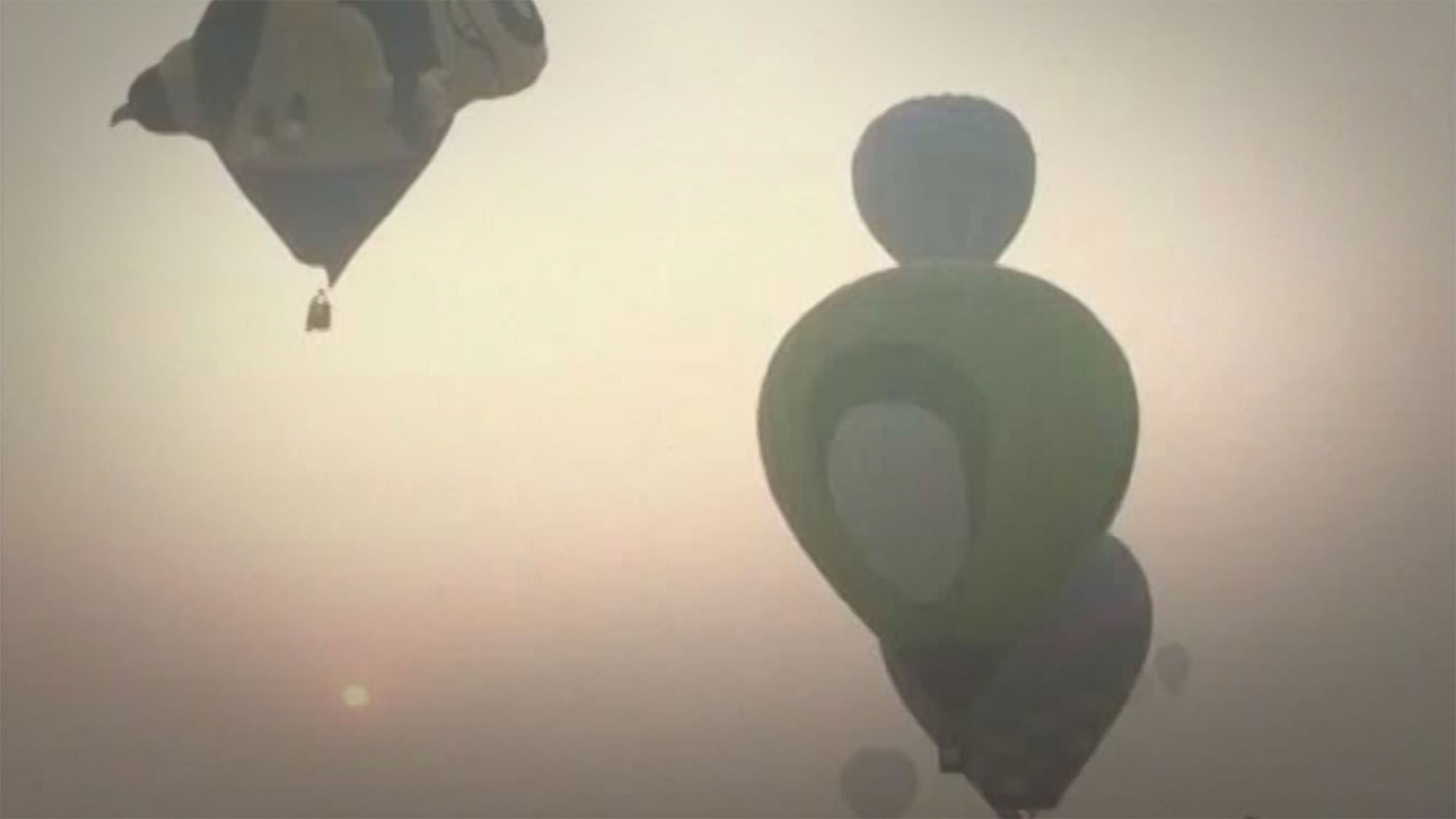 Three-day hot air balloon festival begins in Agra. (Photo: ANI Screengrab)