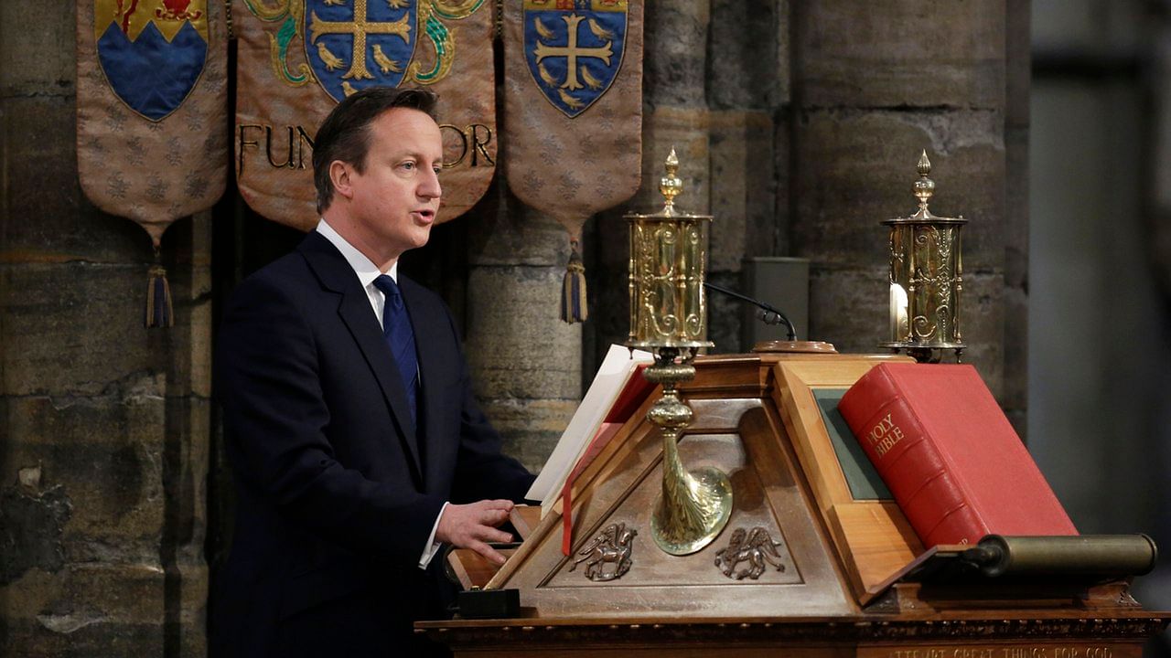 British Prime Minister David Cameron addresses a gathering. (Photo: Reuters)