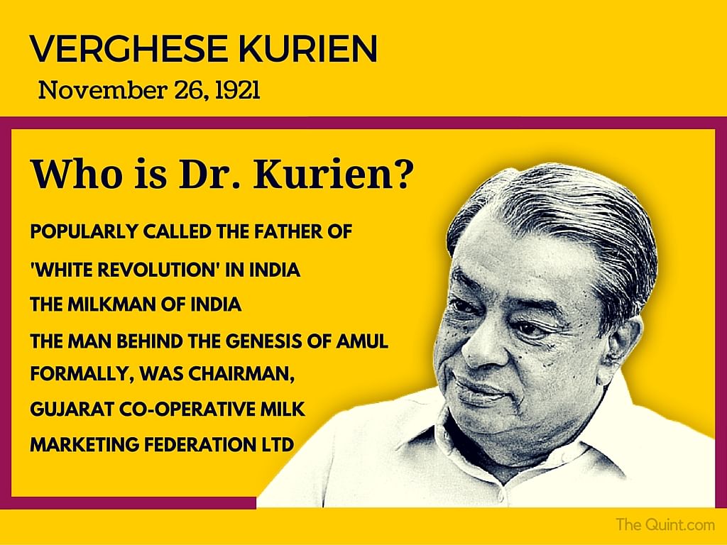Verghese Kurien, who created the Amul brand of dairy products, died on this day in 2012.