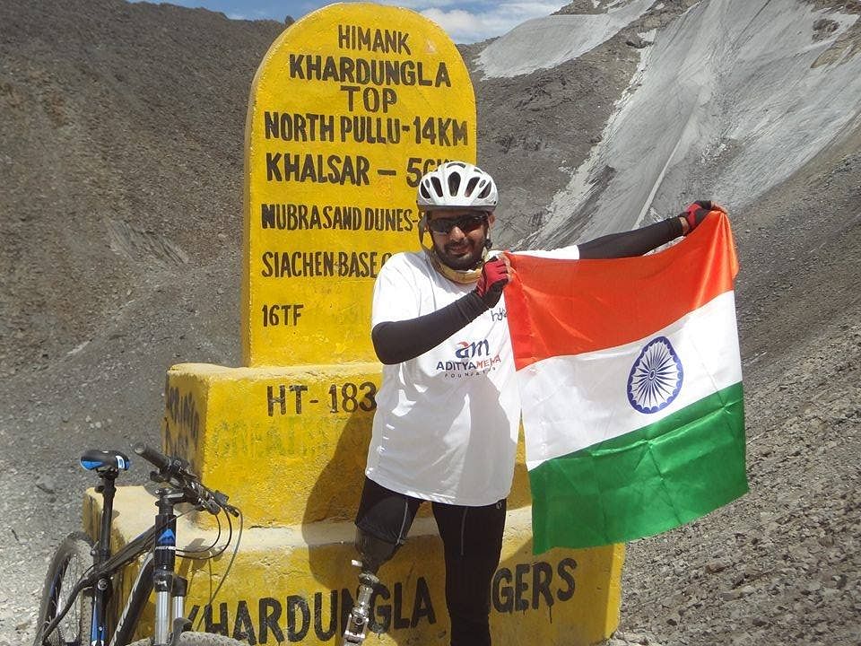 Para-cyclist, Aditya Mehta, lost his leg in a road accident, but that didn’t stop him from reaching new heights. 