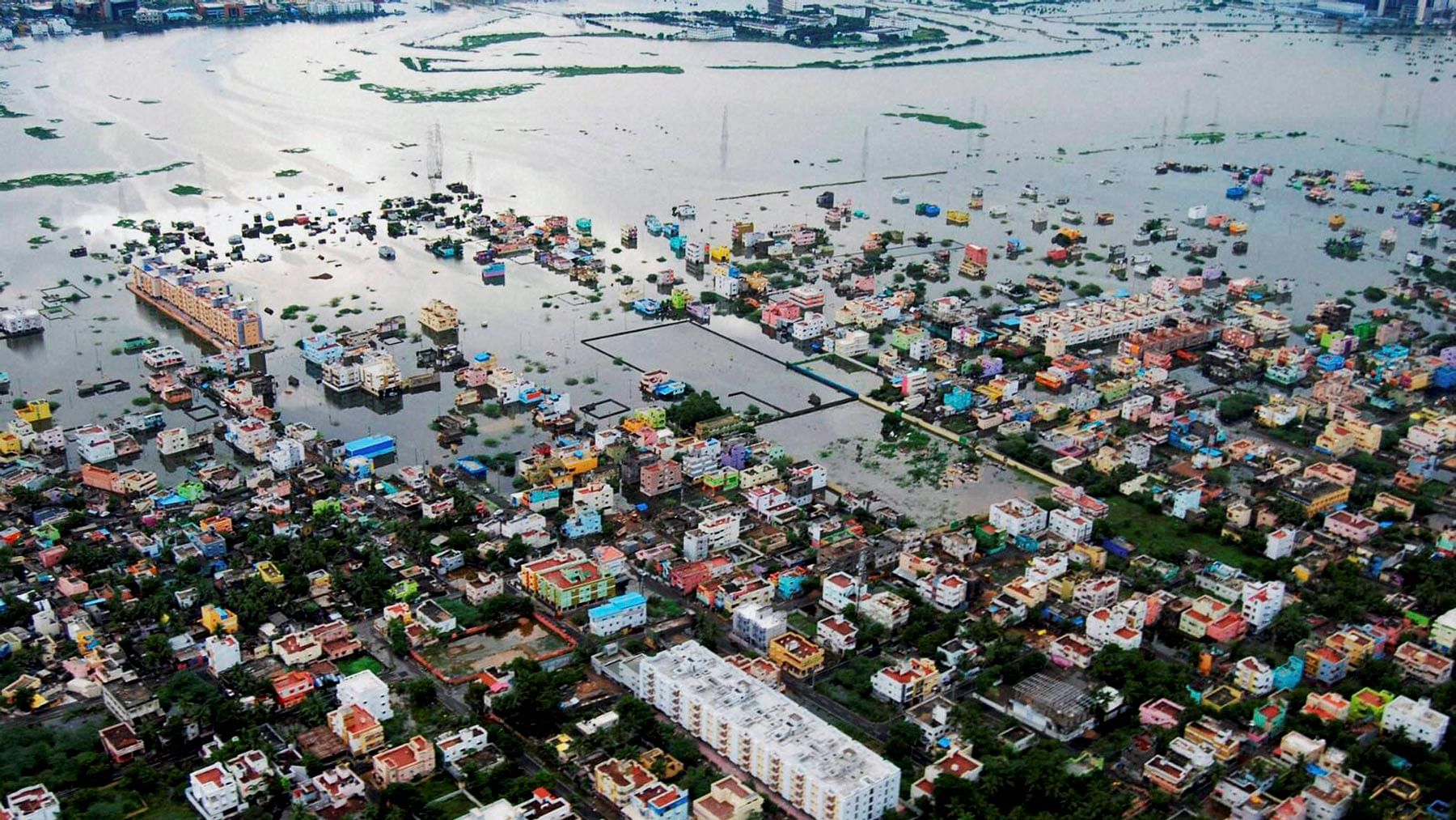 

Aerial view of waterlogged Chennai. (Photo: PTI)