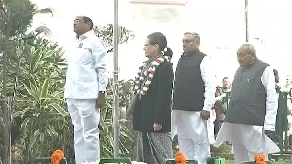 The Indian National Congress celebrated its 131st Foundation Day today. (Photo:ANI screengrab)