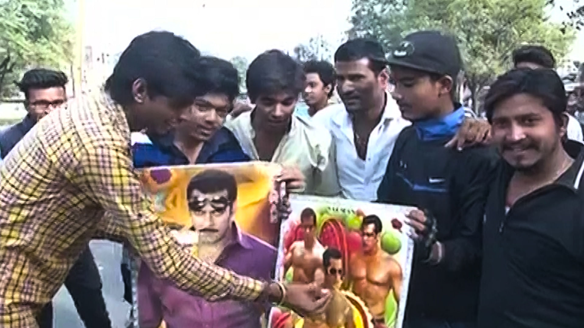 Salman Khan fans in Bhopal rejoice his acquittal in the 2002 hit and run case. (Photo: ANI screengrab)