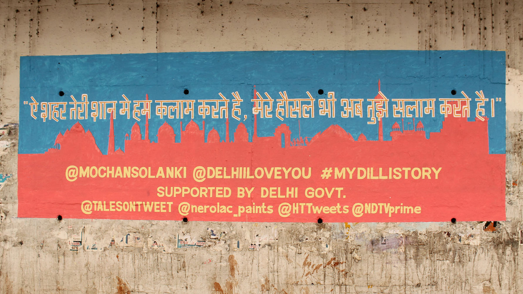Delhi, I Love You has started a wall painting initiative to protect the livelihood of signboard painters. (Photo: The Quint)