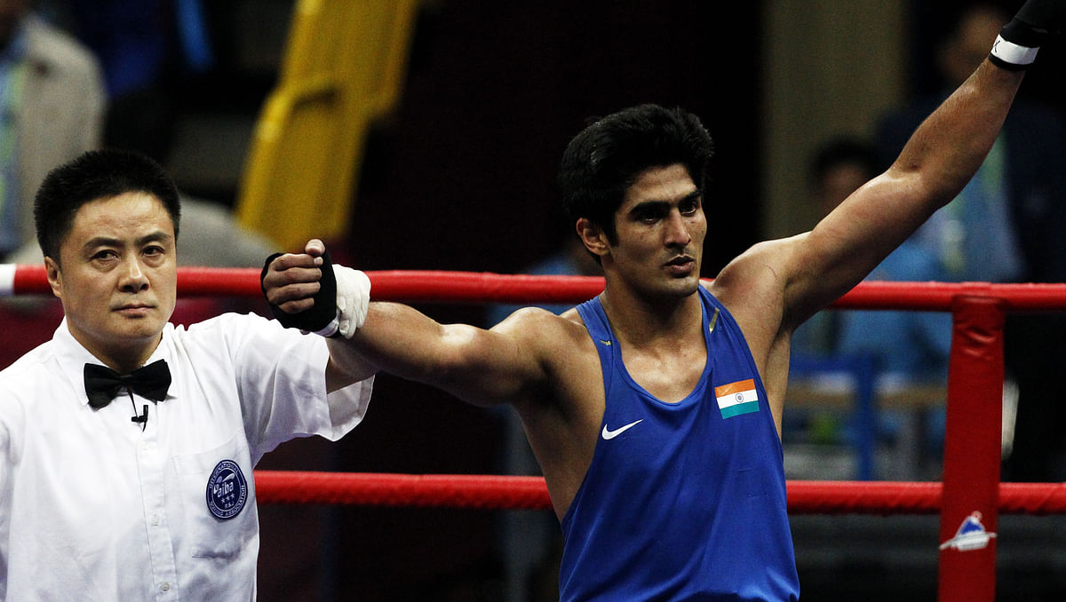 Vikas’ place in the quarters of the 2012 Olympics was taken away by AIBA after they reviewed the match footage.