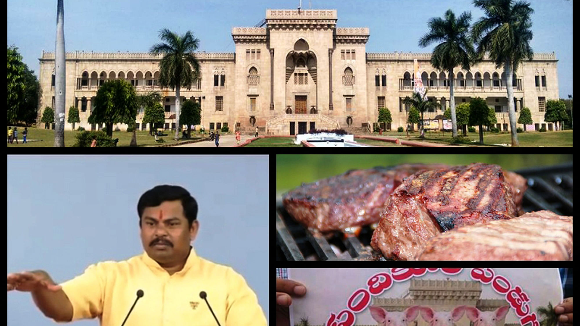 Hyderabad’s Osmania University has been at the centre of controversy for organising a beef fest. (Photo Courtesy: The News Minute)