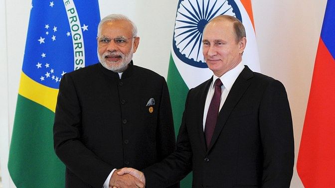 Prime Minister Narendra Modi and Russian President Vladimir Putin. Image used for representational purpose.&nbsp;