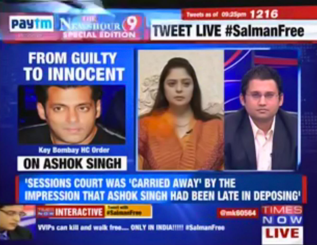 Primetime television debates if the Bombay HC erred in acquitting Salman Khan, and denying justice tot he victims.