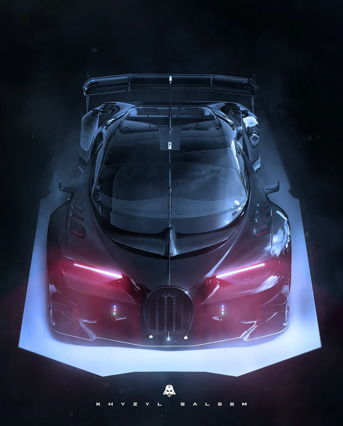 The Darth Vader themed Bugatti Vision Gran Turismo. (Photo Courtesy: <a href="https://www.artstation.com/artwork/BkBK8">Khyzyl Saleem</a>)