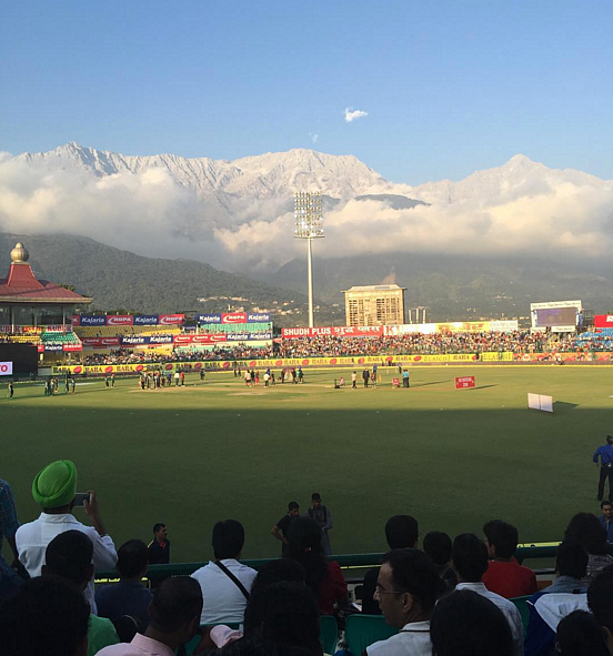 The duo stood out in the crowd when they went to watch a T20 match in Dharamshala!(Photo Courtesy: David and Katherine)