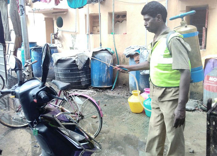 

Chennai Corporation has  deployed sanitation workers in several parts of the city and is actively cleaning the city