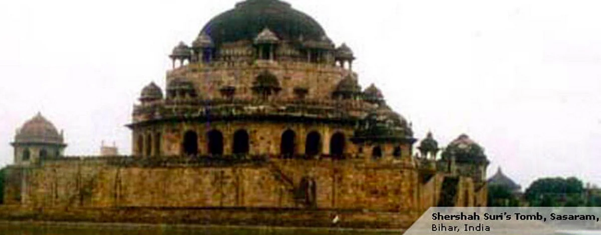 Known Mughal king Sher Shah’s maqbara (tomb) in Sasaram, Bihar. (Photo: <a href="http://asi.nic.in/asi_monu_tktd_bihar_shershah.asp">Archeological Survey of India</a>)
