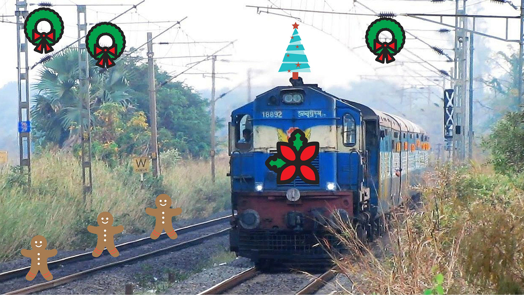 Indian Railways Trivandrum division gears up to wish you a ‘Merry Christmas’. (Photo: <a href="https://www.facebook.com/photo.php?fbid=10203191706143125&amp;set=o.609346569121950&amp;type=1&amp;theater">Facebook</a>)