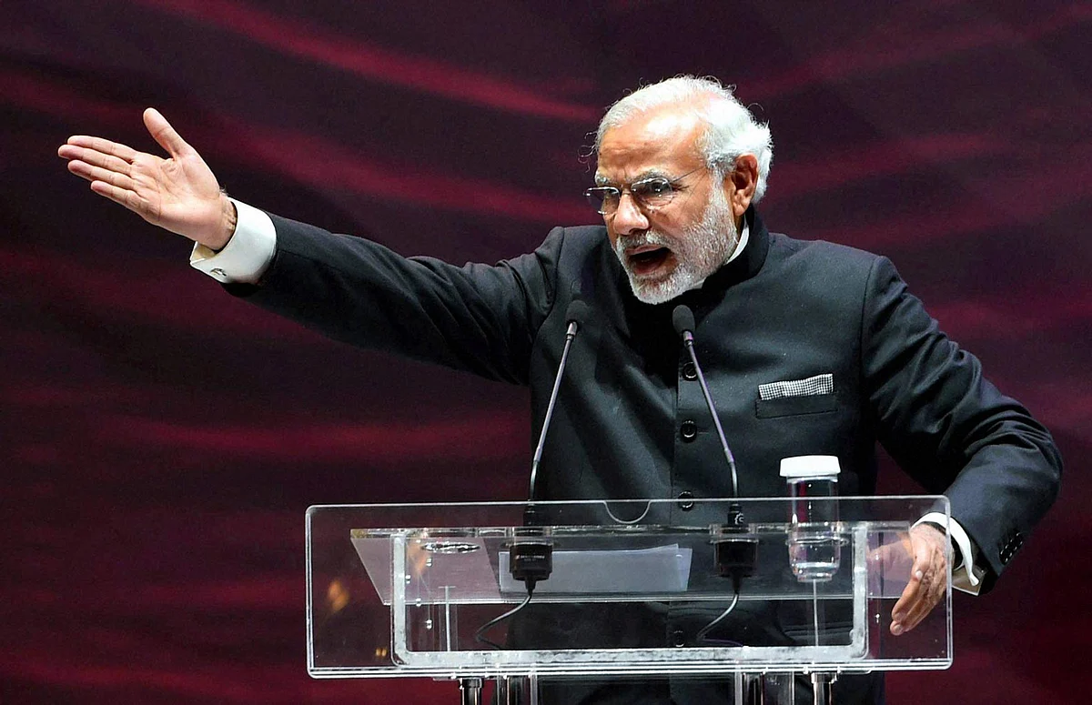 Prime Minister speaking at Friends of India event in Moscow, Russia on December 24, 2015. (Photo: PTI)