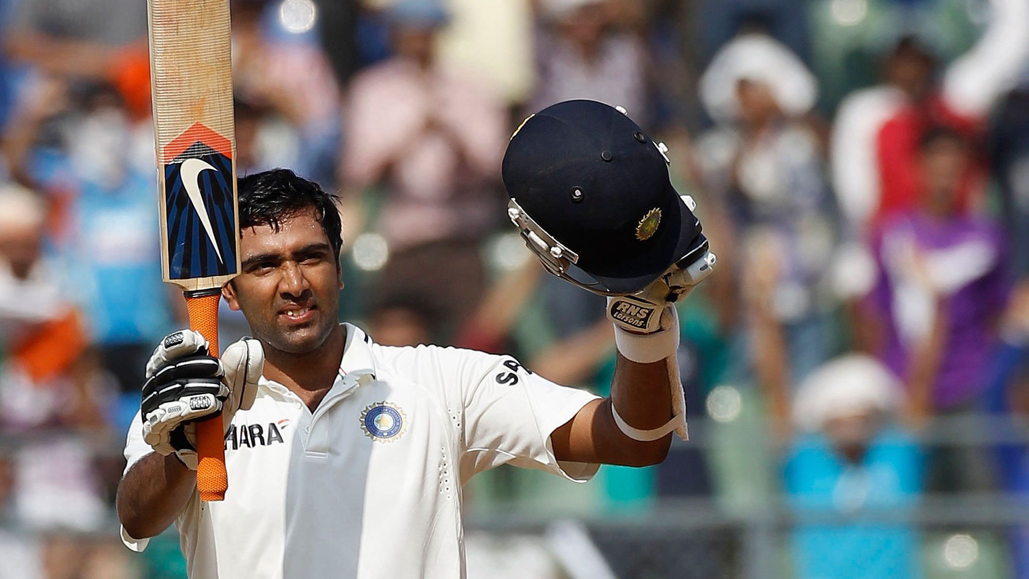 File photo of Ashwin scoring a century. (Photo: Reuters)