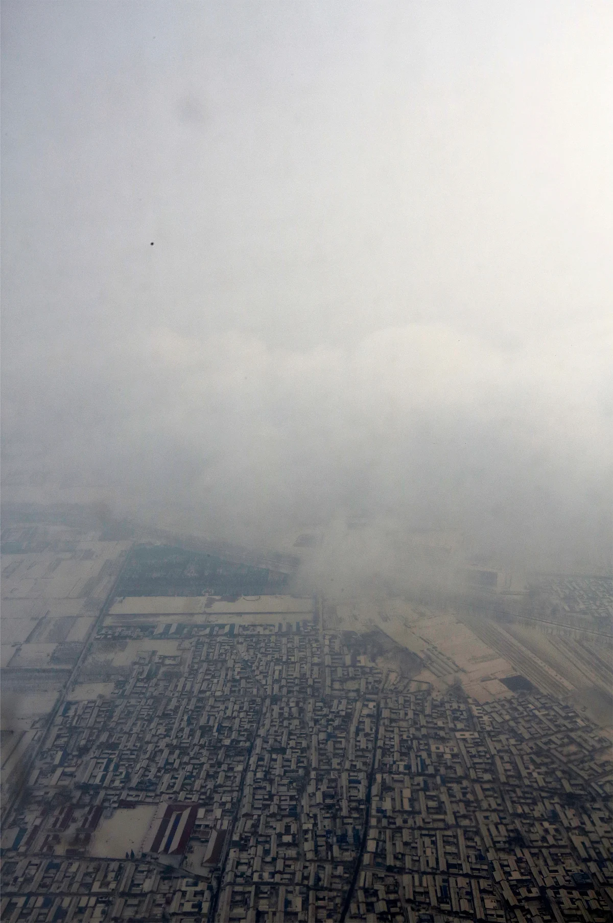 An aerial view of the haze is seen on the outskirts of Beijing. (Photo: Reuters)