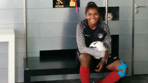 Aditi Chauhan is the first Indian woman to play in English league football. (Photo Courtesy: Aditi Chauhan)