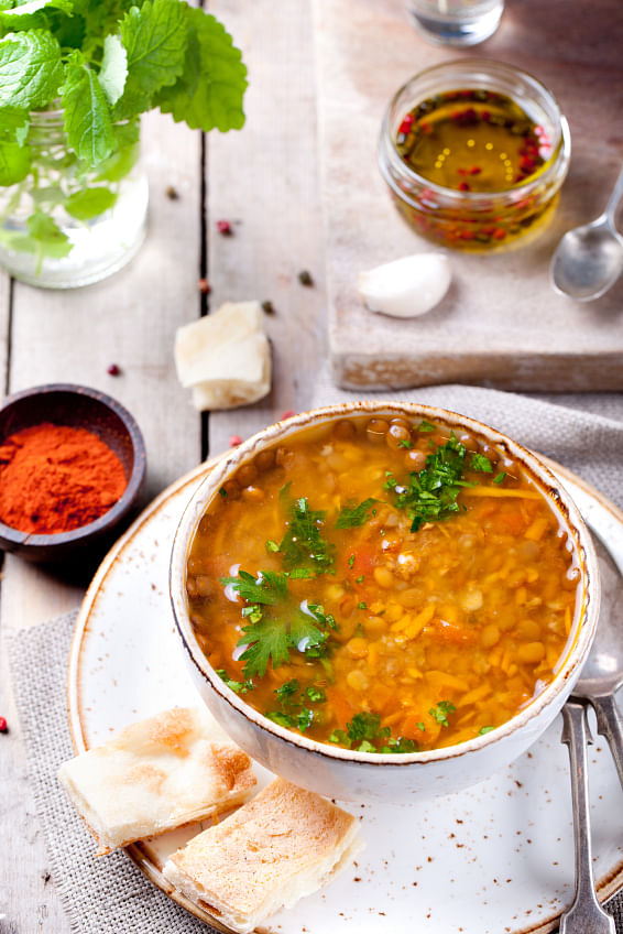 When you get home cold and hungry, you’ll love the idea of a one-dish meal – the soup!
