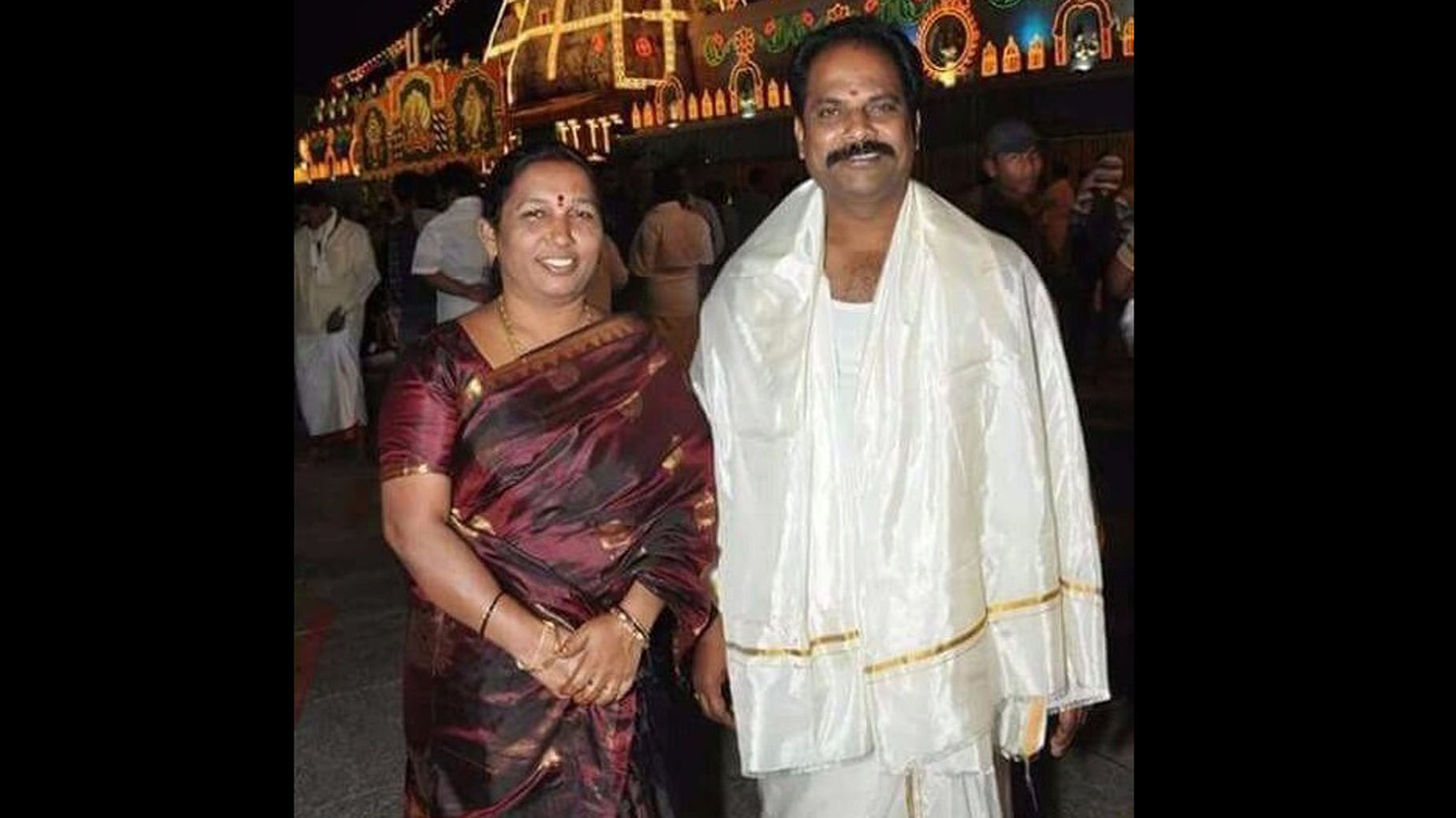  Chittoor mayor Anuradha Katari and her husband Mohan Katari. (Photo: TNM)