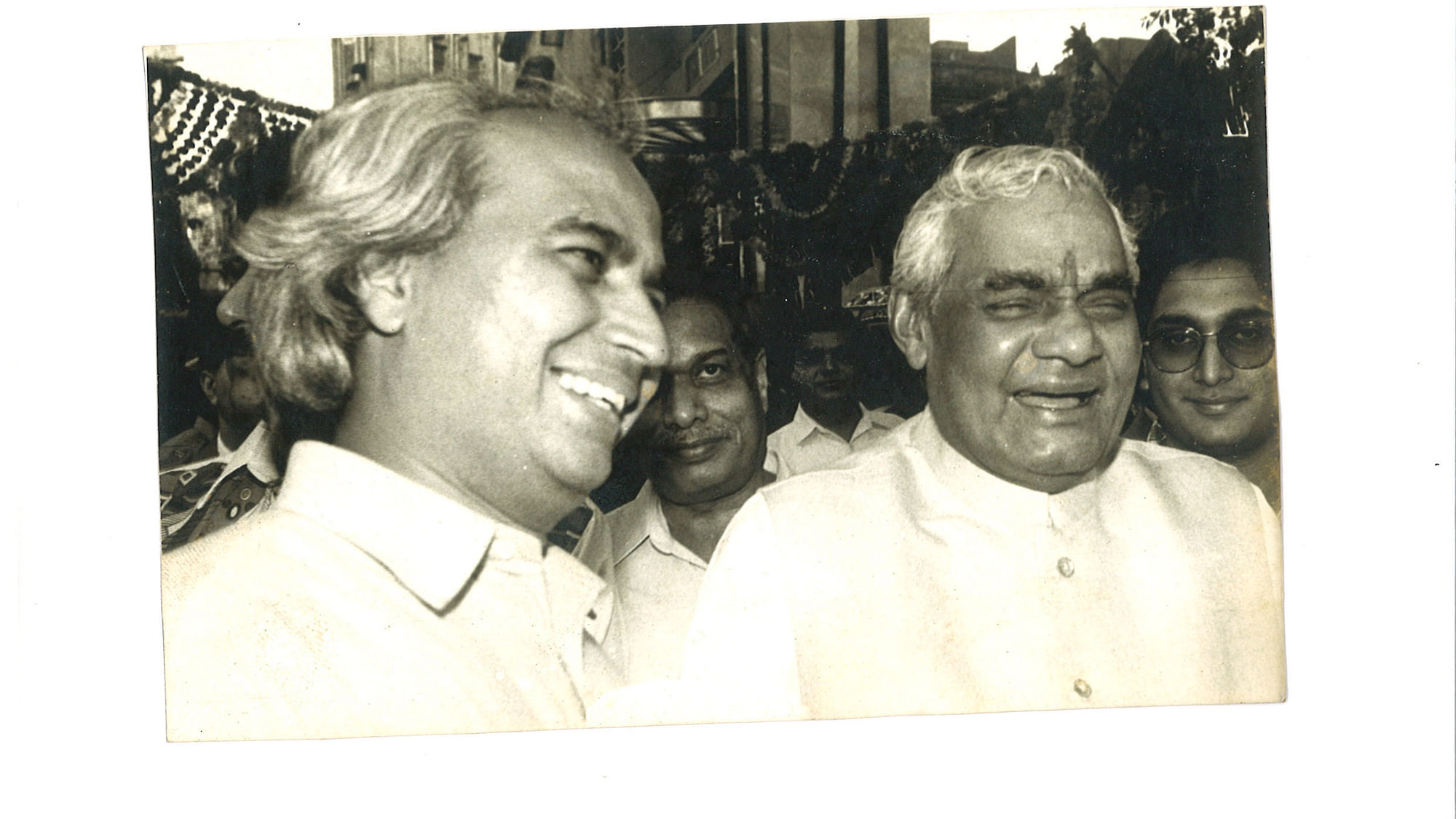 Author and writer Sudheendra Kulkarni with former Prime Minister, Atal Bihari Vajpayee, 1996. (Photo courtesy: Sudheendra Kulkarni)