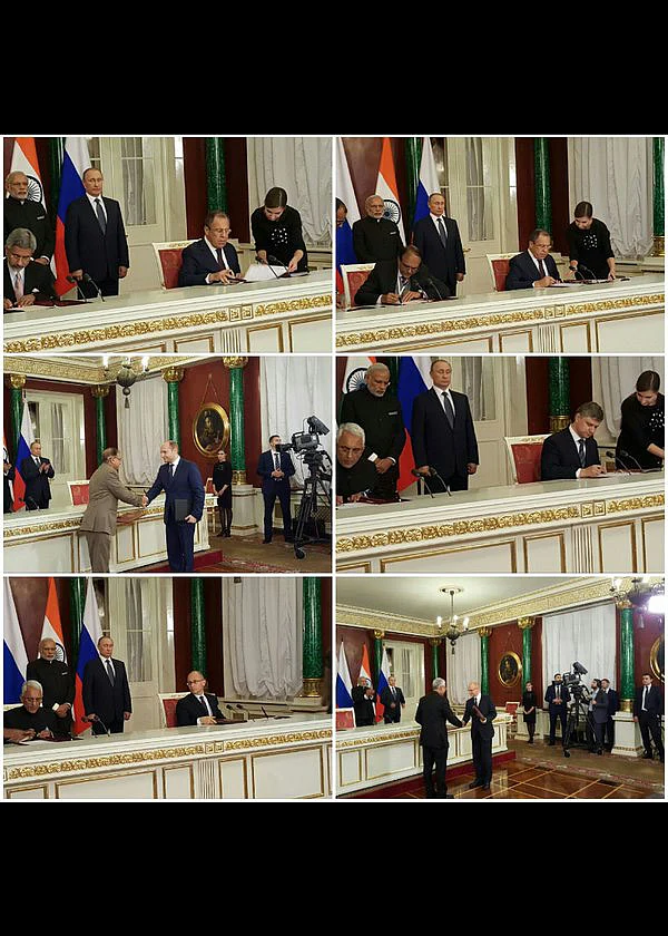 Signing of the deal going on. (Photo: <a href="https://twitter.com/MEAIndia/status/680057751704342528">Twitter</a>)
