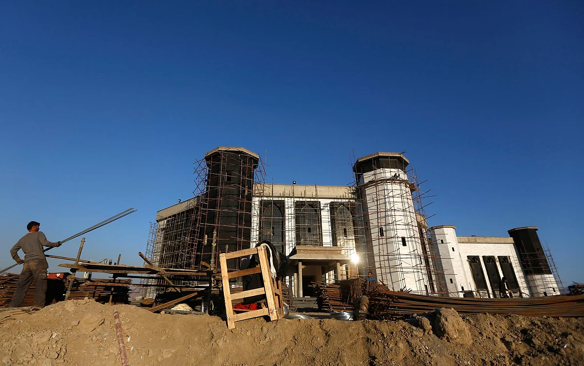 New building of the Afghanistan Parliament under construction on March 4, 2014. (Photo: Reuters)
