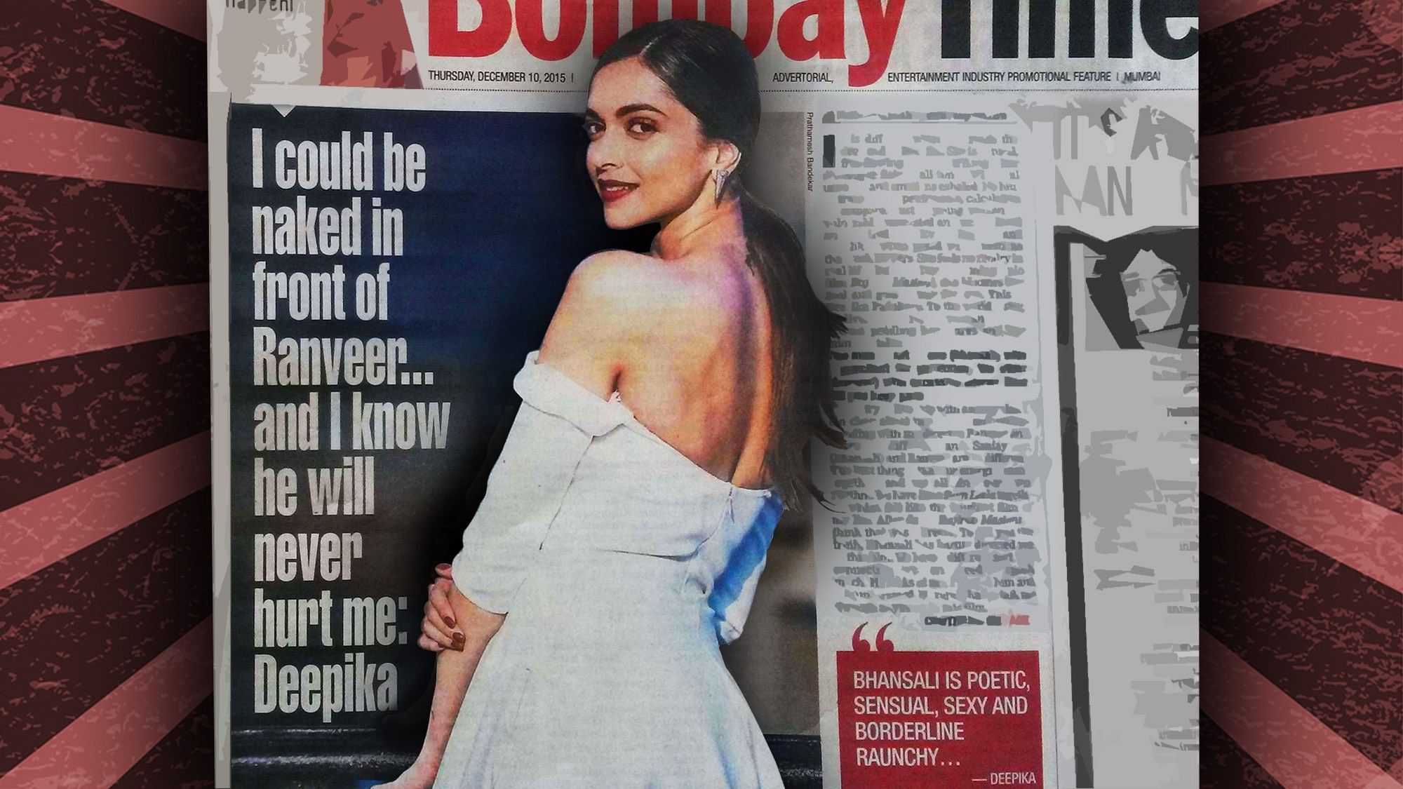 The front page of <i>Bombay Times, </i>December 10, 2015