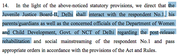 What the Delhi HC judgement said while refusing to stay former juvenile’s release in December 16 2012 gangrape case.