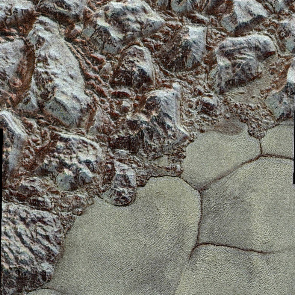 NASA has revealed the images taken by New Horizons spacecraft in its closest approach to Pluto.