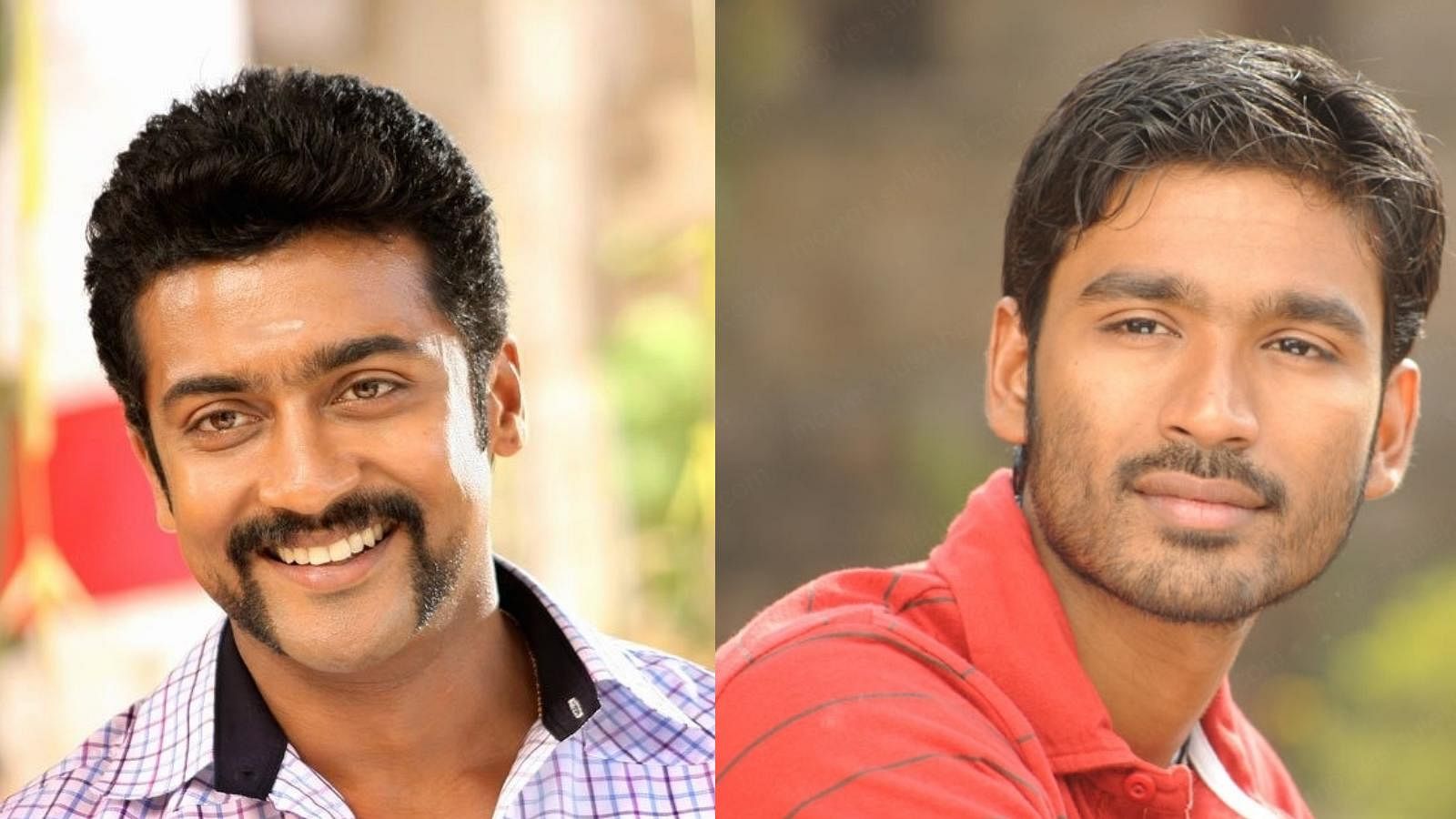 Tamil actors Suriya and Dhanush 