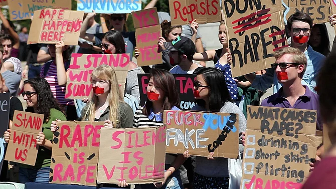 A still from <i>The Hunting Ground, </i>a documentary on campus rapes in the USA