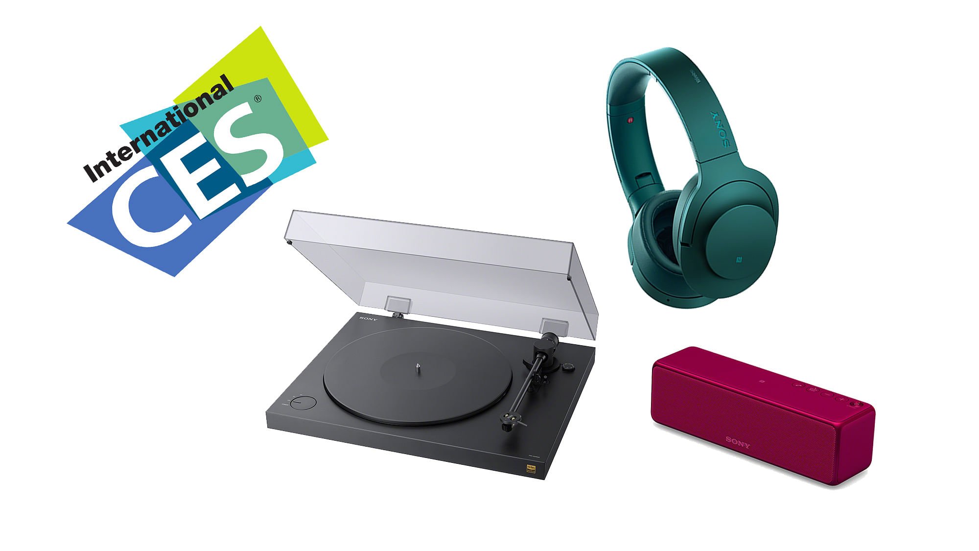 Sony Turntable, wireless headphones and portable speakers. (Photo: <b>The Quint</b>)&nbsp;