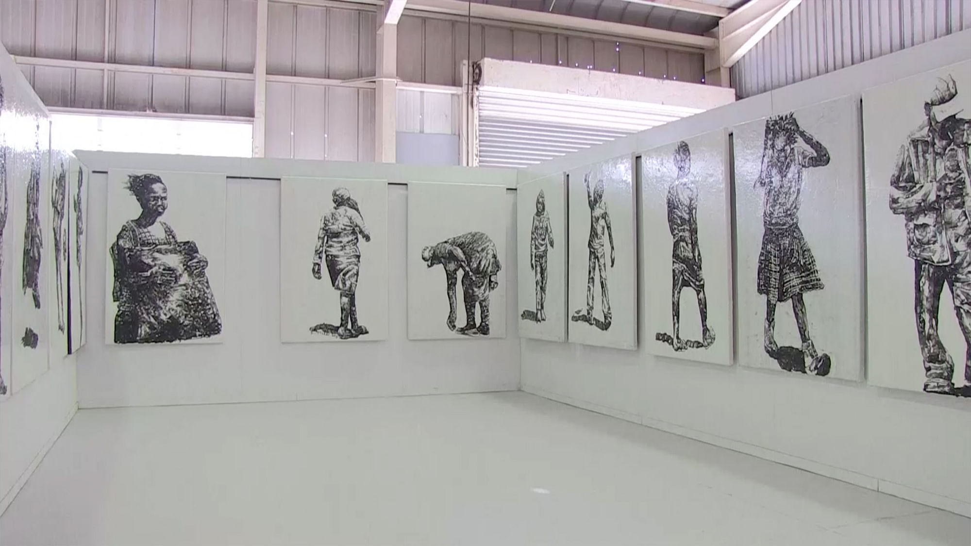 Some of the art installations created by Mbongeni Buthelezi in Johannesburg. (Photo: AP screengrab)