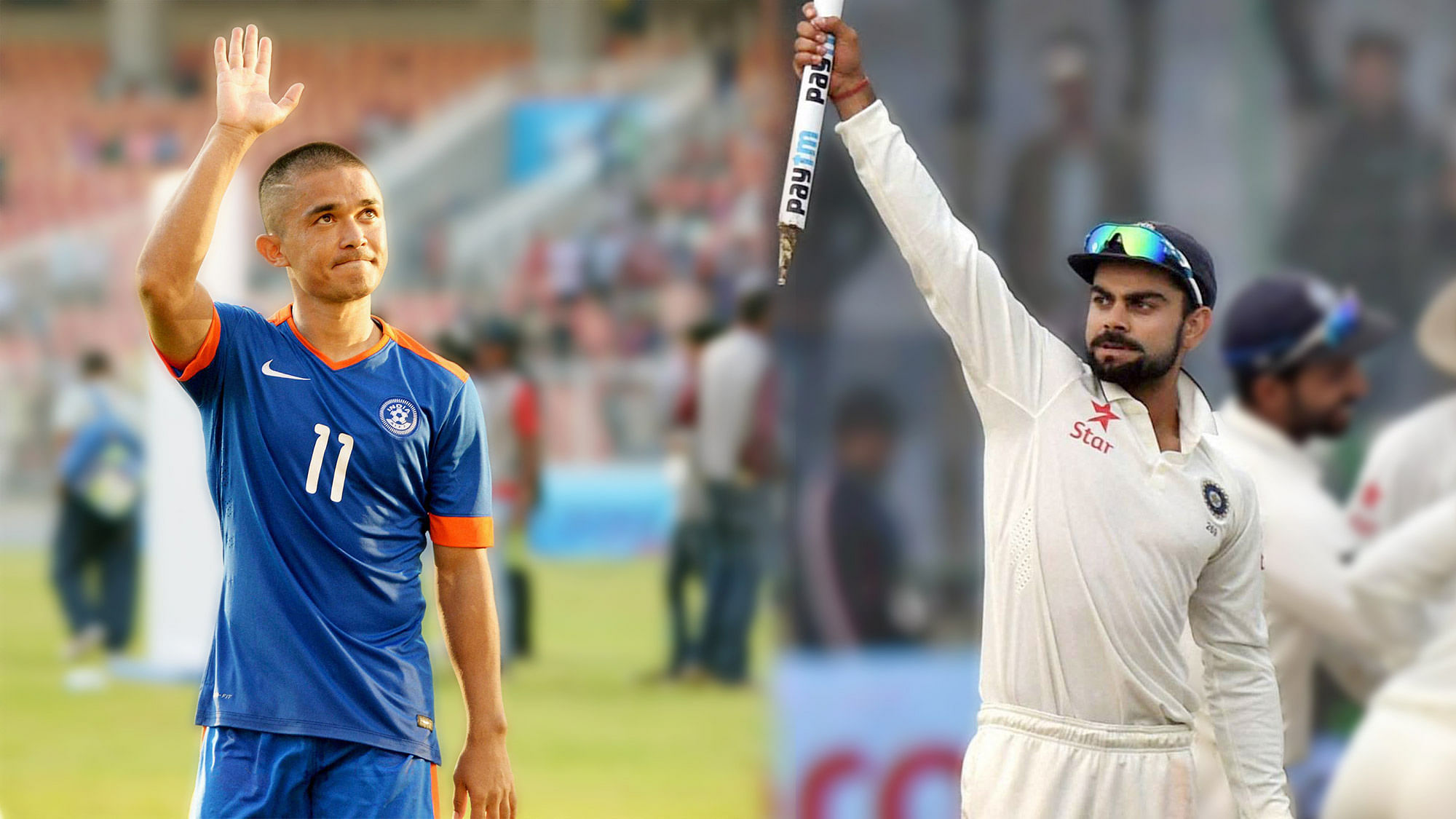 Sunil Chhetri and Virat Kohli indulged in some mutual admiration on Twitter following India’s SAFF Cup win on Sunday.