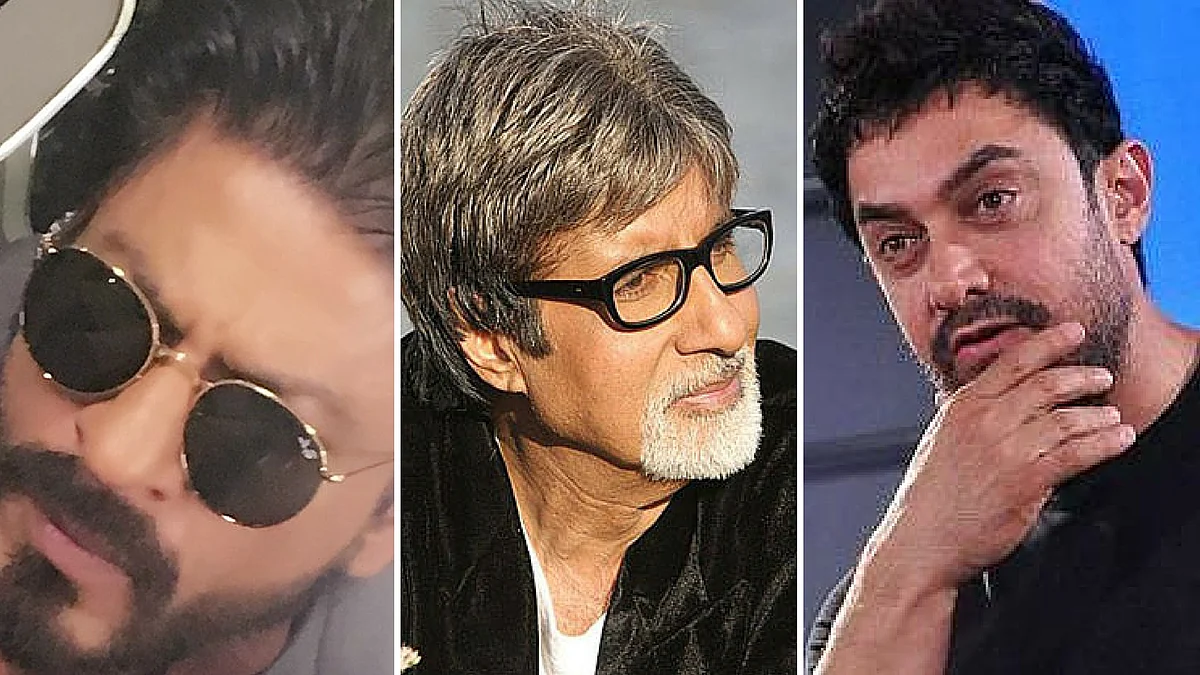 Fans love to see Shah Rukh Khan, Amitabh Bachchan and Aamir Khan sporting a beard. (Photo: <b>The Quint</b>)