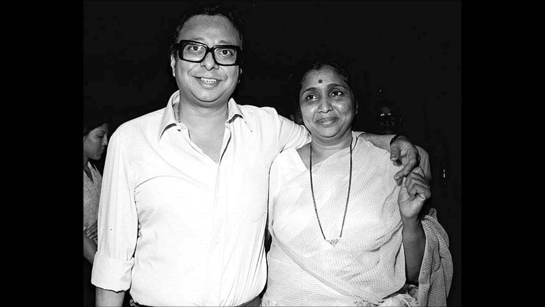 RD Burman with Asha Bhosle.&nbsp;