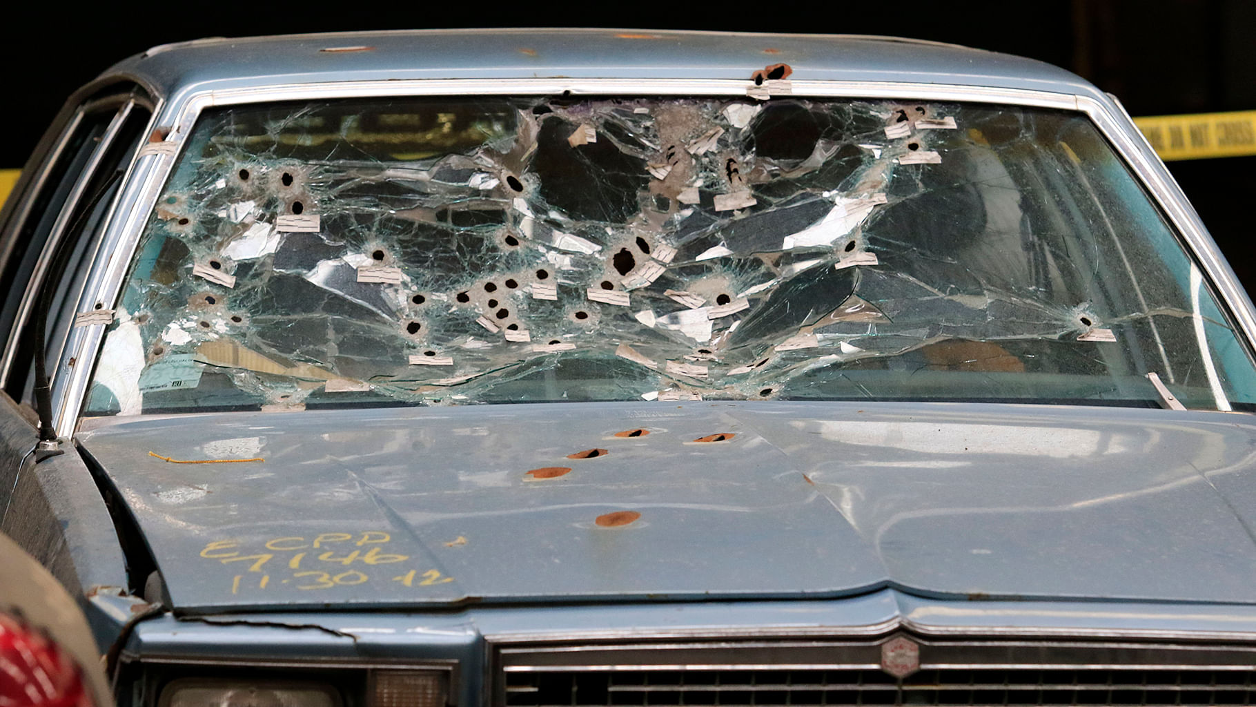 File photo shows the car that was shot at by Cleveland police in the deadly chase of 2012. (Photo: Reuters)