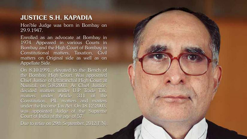 File photo of former Chief Justice, Sarosh Homi Kapadia. (Photo courtesy: <a href="http://supremecourtofindia.nic.in/">Supreme Court of India</a>)