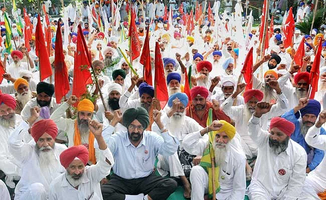 Punjab farmers protesting against Union and State government. (Photo: PTI)