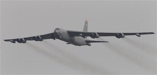 A US B-52 bomber flew low over South Korea, a clear show of force following North Korea’s nuclear test.